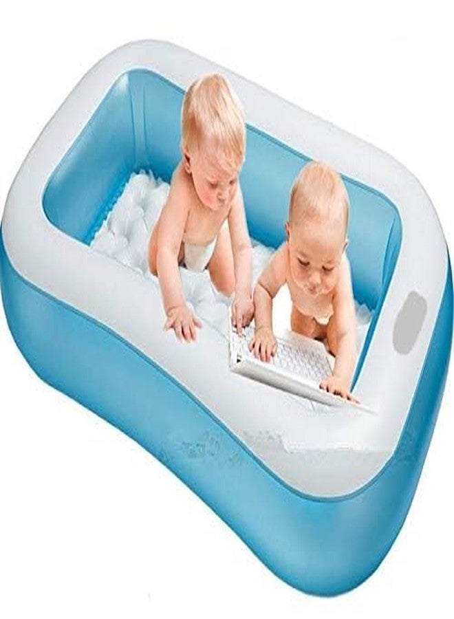 jilani kids pool swimming pool inflatable size 5ft with manual pump (square-matelframe)- Multi color - Image 2